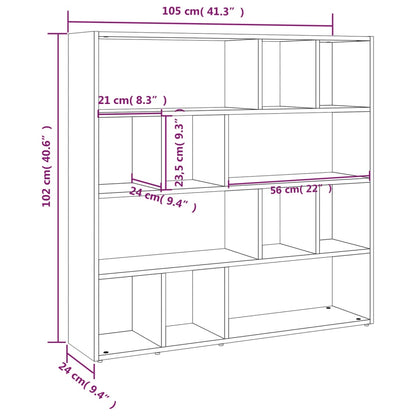 Bücherregal/Raumteiler Weiß 105x24x102 cm - Pazzar.ch
