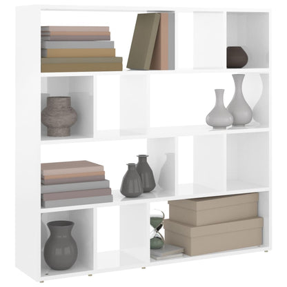 Bücherregal/Raumteiler Hochglanz-Weiß 105x24x102 cm - Pazzar.ch