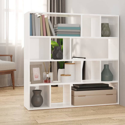 Bücherregal/Raumteiler Hochglanz-Weiß 105x24x102 cm - Pazzar.ch