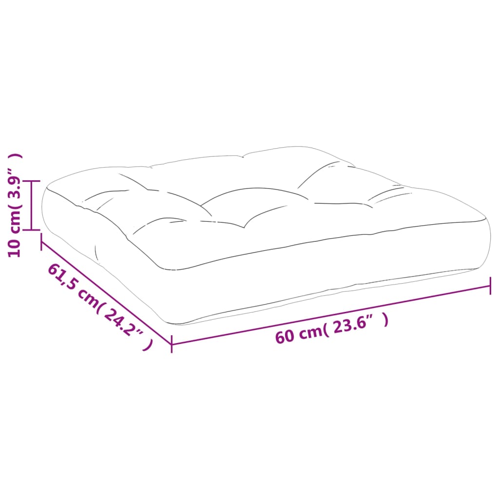 Palettenkissen Mehrfarbig 60x61,5x10 cm Oxford-Gewebe - Pazzar.ch