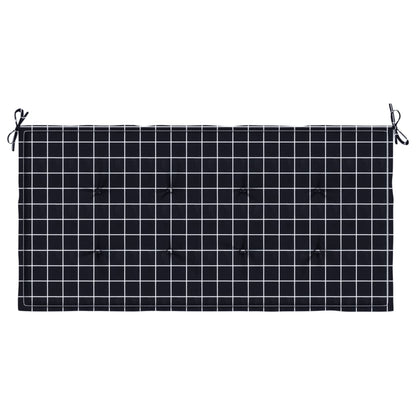 Gartenbank-Auflage Schwarz Karomuster 100x50x3 cm Oxford-Gewebe - Pazzar.ch