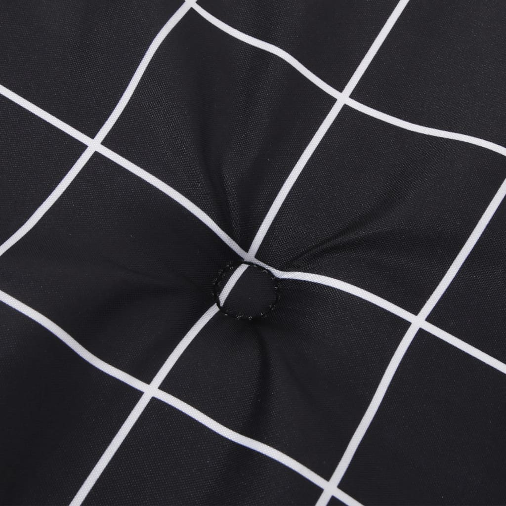 Gartenbank-Auflage Schwarz Karomuster 100x50x3 cm Oxford-Gewebe - Pazzar.ch