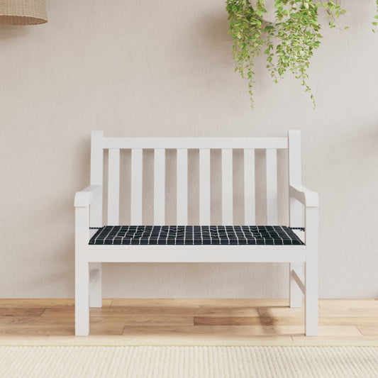 Gartenbank-Auflage Schwarz Karomuster 100x50x3 cm Oxford-Gewebe - Pazzar.ch