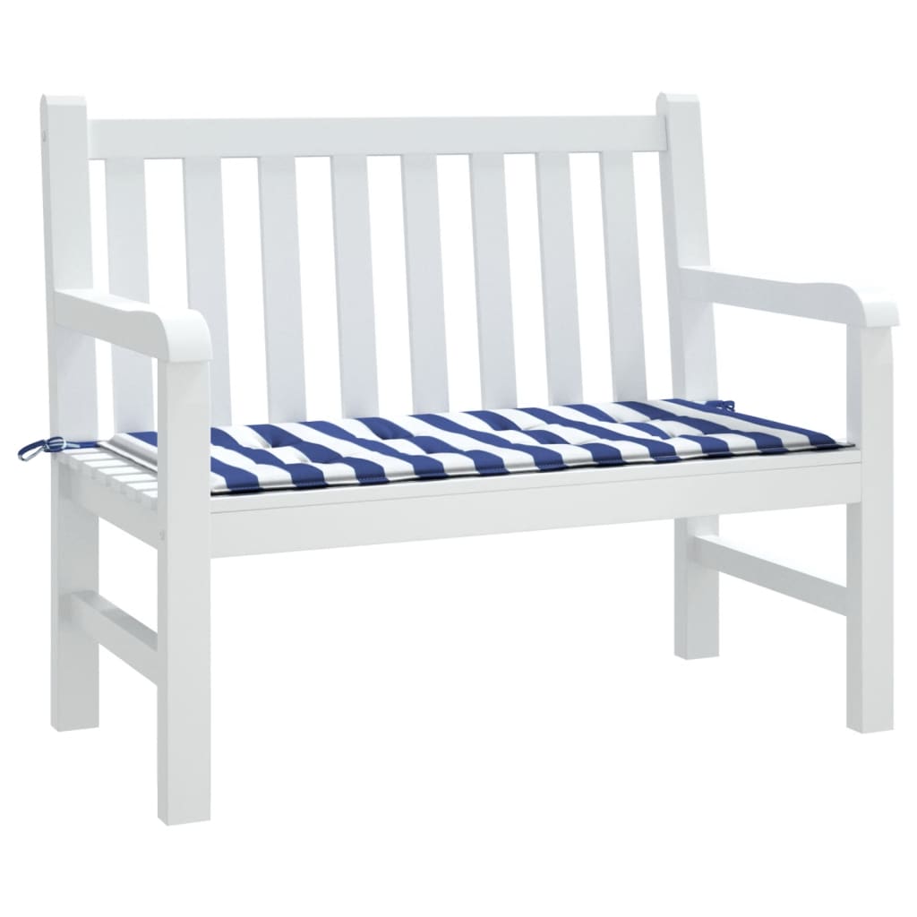 Gartenbank-Auflage Blau&Weiß Gestreift 120x50x4 Oxford-Gewebe
