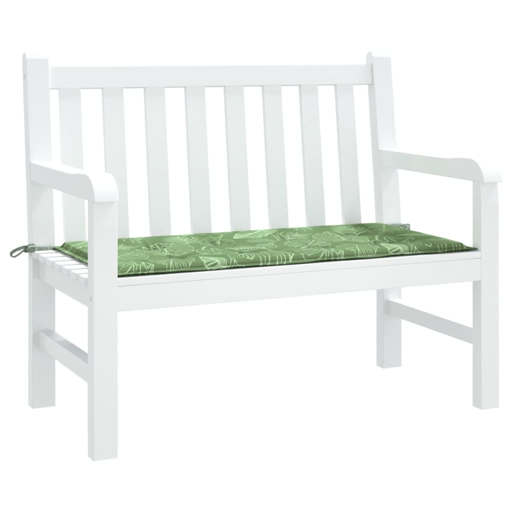 Gartenbank-Auflage Blattmuster 120x50x3 cm Oxford-Gewebe - Pazzar.ch