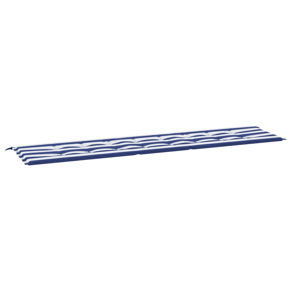 Gartenbank-Auflage Blau&Weiß Gestreift 200x50x3 Stoff - Pazzar.ch