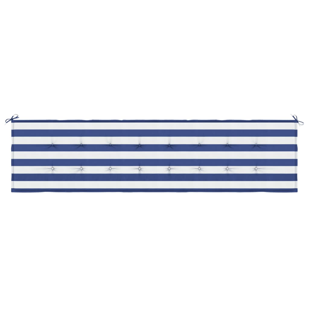 Gartenbank-Auflage Blau&Weiß Gestreift 200x50x3 Stoff - Pazzar.ch