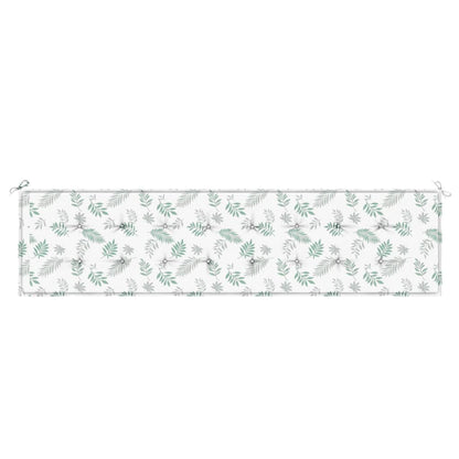Gartenbank-Auflage Blattmuster 200x50x3 cm Stoff - Pazzar.ch