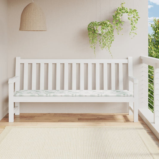 Gartenbank-Auflage Blattmuster 200x50x3 cm Stoff - Pazzar.ch