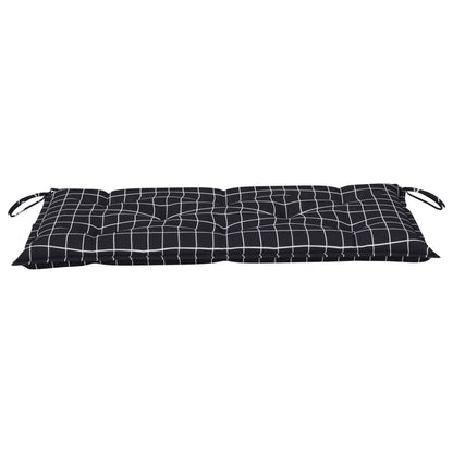Gartenbank-Auflage Schwarz Karomuster 100x50x7 cm Oxford-Gewebe - Pazzar.ch