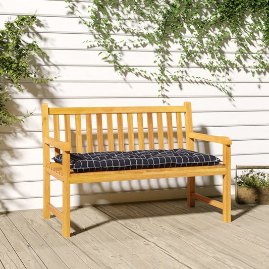Gartenbank-Auflage Schwarz Karomuster 100x50x7 cm Oxford-Gewebe - Pazzar.ch