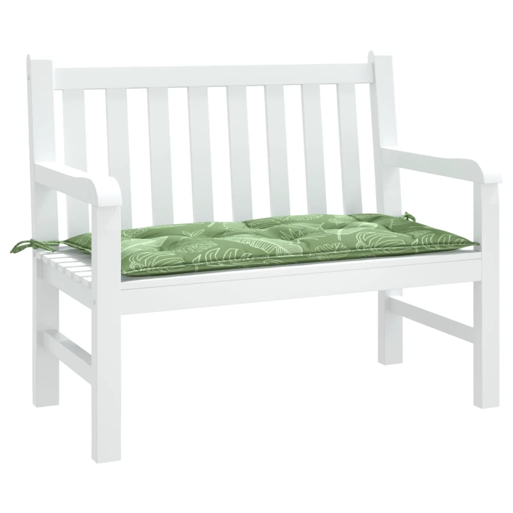 Gartenbank-Auflage Blattmuster 100x50x7 cm Oxford-Gewebe - Pazzar.ch