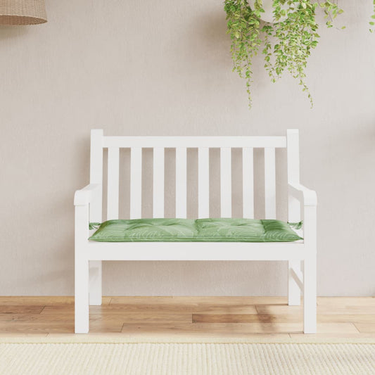 Gartenbank-Auflage Blattmuster 100x50x7 cm Oxford-Gewebe - Pazzar.ch