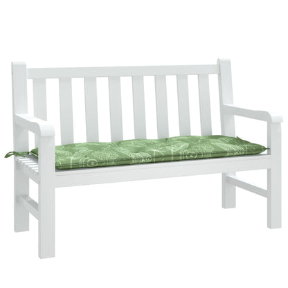 Gartenbank-Auflage Blattmuster 120x50x7 cm Stoff - Pazzar.ch