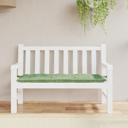 Gartenbank-Auflage Blattmuster 120x50x7 cm Stoff - Pazzar.ch