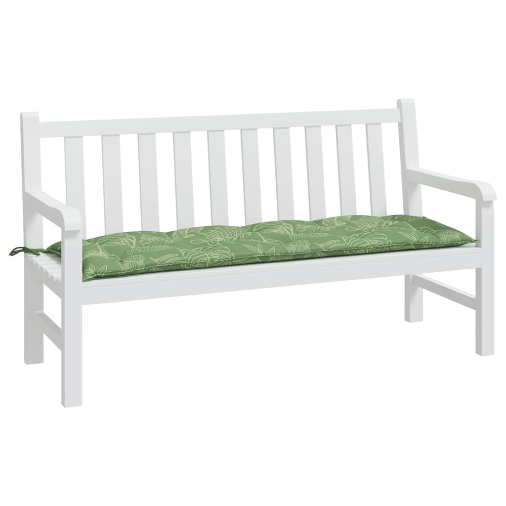 Gartenbank-Auflage Blattmuster 150x50x7 cm Oxford-Gewebe - Pazzar.ch