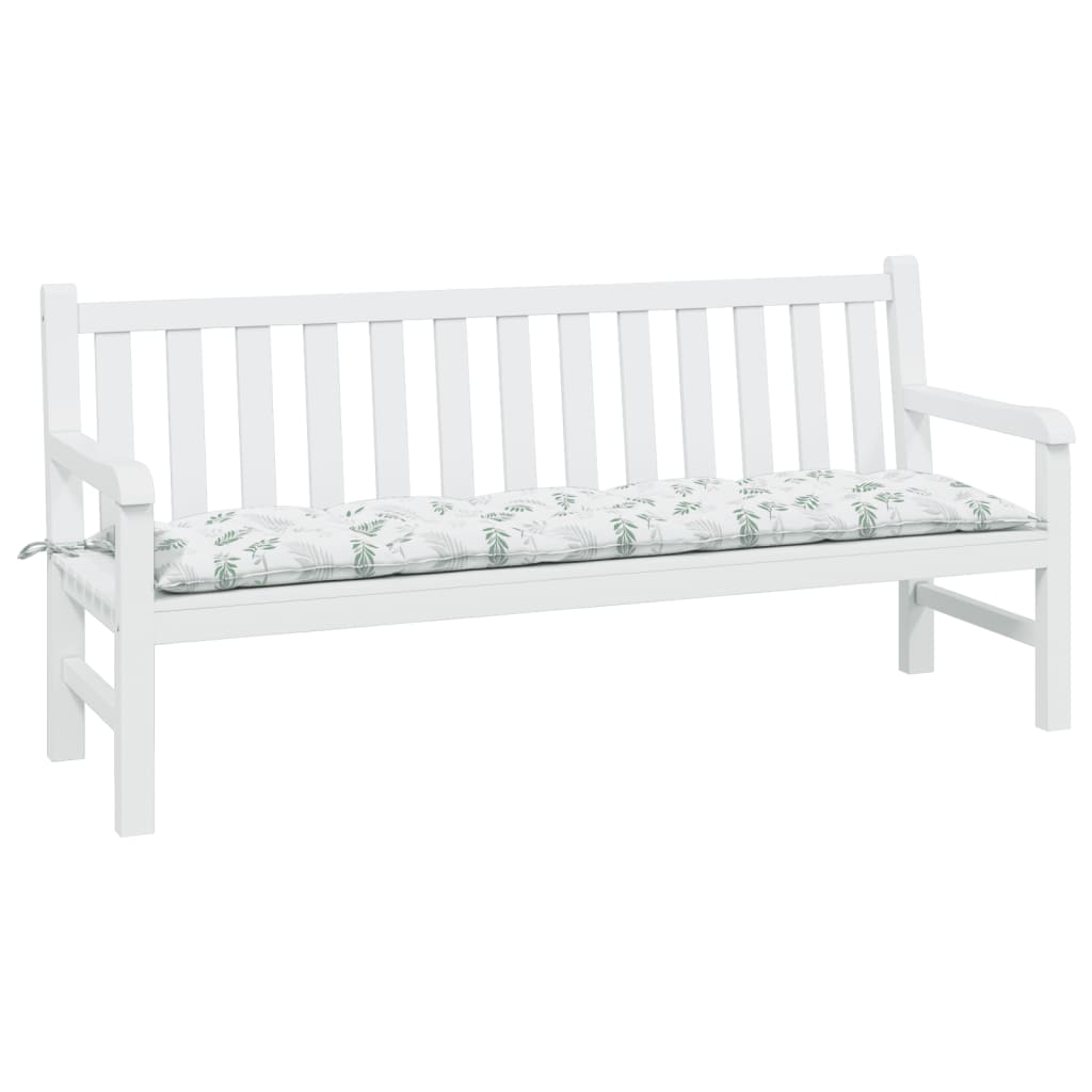 Gartenbank-Auflage Blattmuster 180x50x7 cm Oxford-Gewebe - Pazzar.ch
