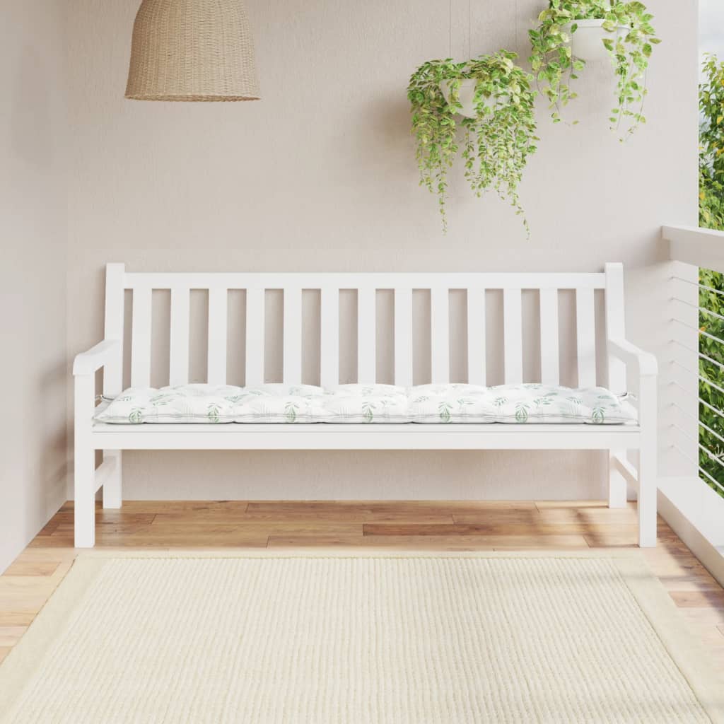 Gartenbank-Auflage Blattmuster 180x50x7 cm Oxford-Gewebe - Pazzar.ch