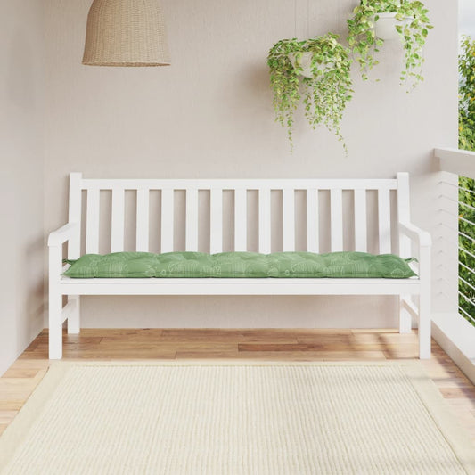 Gartenbank-Auflage Blattmuster 180x50x7 cm Oxford-Gewebe - Pazzar.ch