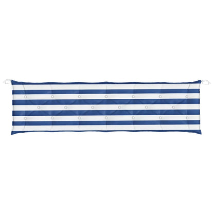 Gartenbank-Auflage Blau&Weiß Gestreift 200x50x7 cm Stoff - Pazzar.ch