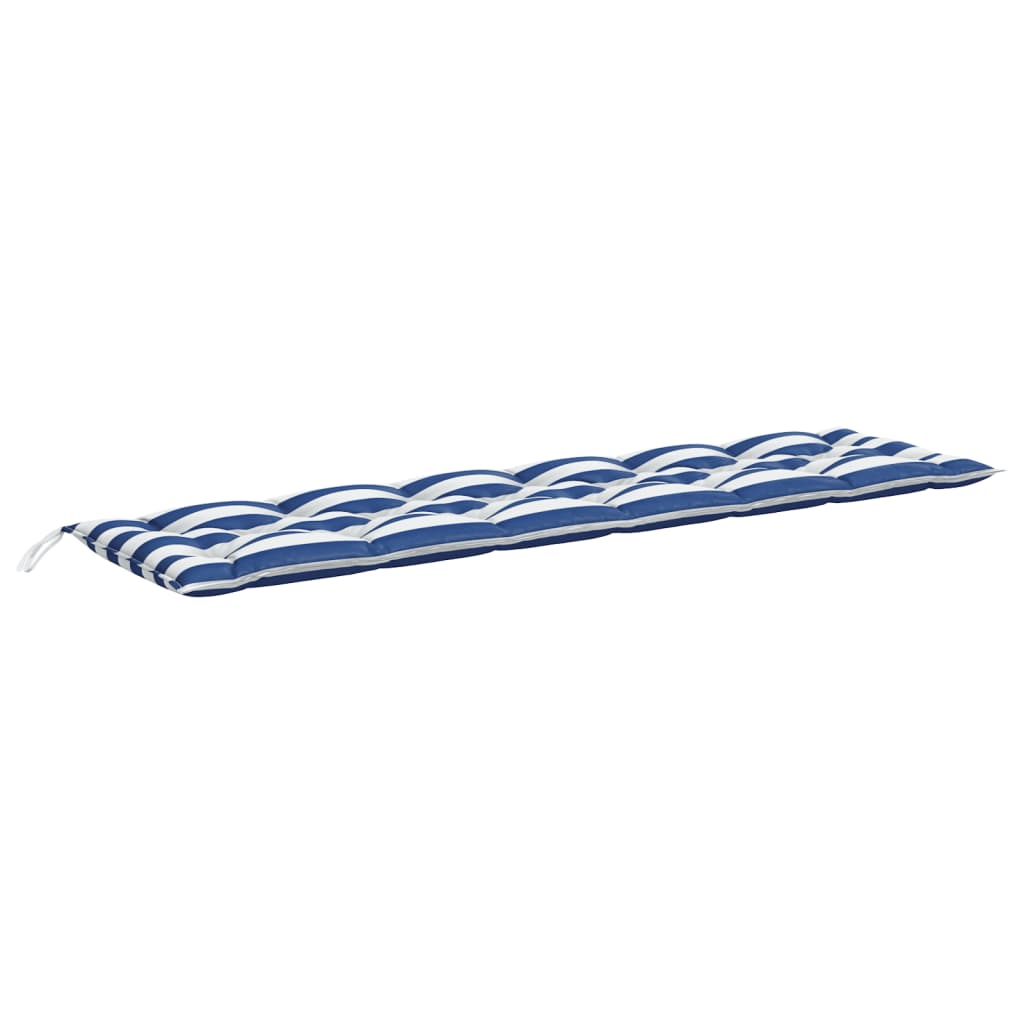 Gartenbank-Auflage Blau&Weiß Gestreift 200x50x7 cm Stoff - Pazzar.ch
