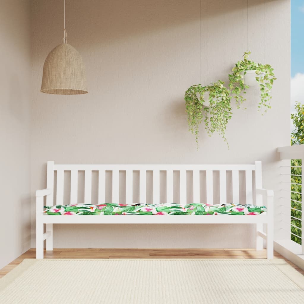 Gartenbank-Auflage Mehrfarbig 200x50x7 cm Stoff - Pazzar.ch