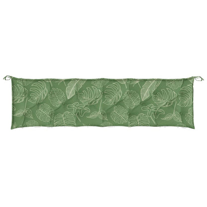 Gartenbank-Auflage Blattmuster 200x50x7 cm Stoff - Pazzar.ch