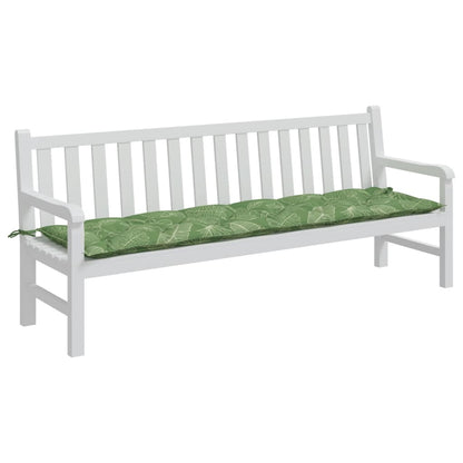 Gartenbank-Auflage Blattmuster 200x50x7 cm Stoff - Pazzar.ch