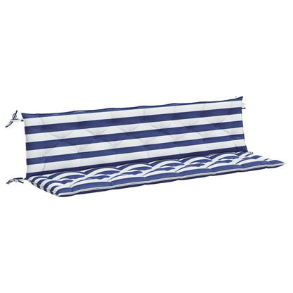 Gartenbank-Auflagen 2 Stk. Blau&Weiß Gestreift 200x50x7cm Stoff - Pazzar.ch