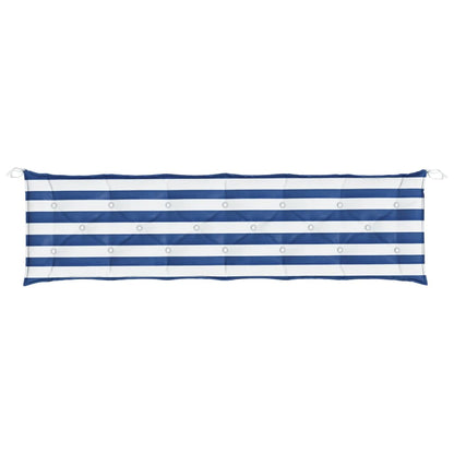 Gartenbank-Auflagen 2 Stk. Blau&Weiß Gestreift 200x50x7cm Stoff - Pazzar.ch