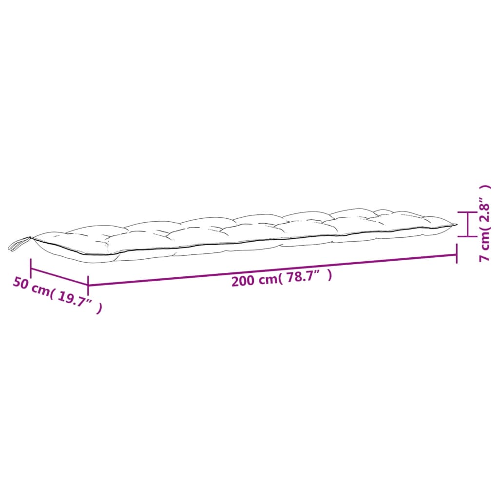 Gartenbank-Auflagen 2 Stk. Blau&Weiß Gestreift 200x50x7cm Stoff - Pazzar.ch