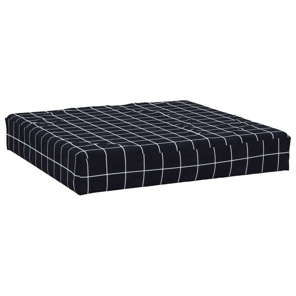 Palettenkissen 3 Stk. Schwarz Karomuster Oxford-Gewebe - Pazzar.ch