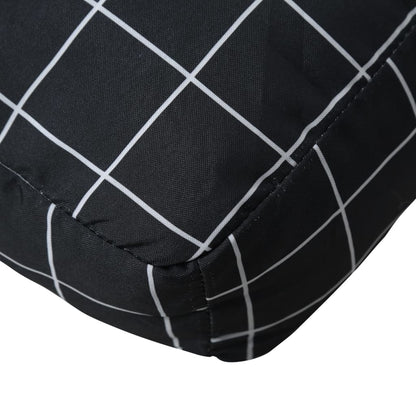 Palettenkissen 3 Stk. Schwarz Karomuster Oxford-Gewebe - Pazzar.ch