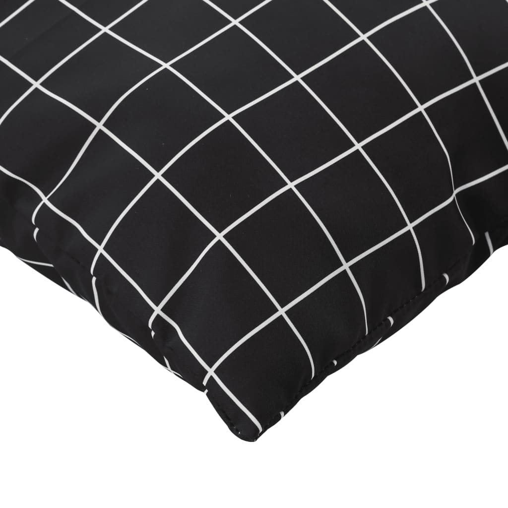 Palettenkissen 3 Stk. Schwarz Karomuster Oxford-Gewebe - Pazzar.ch