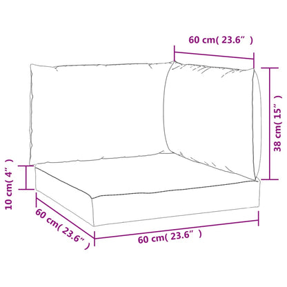 Palettenkissen 3 Stk. Rosa Oxford-Stoff - Pazzar.ch