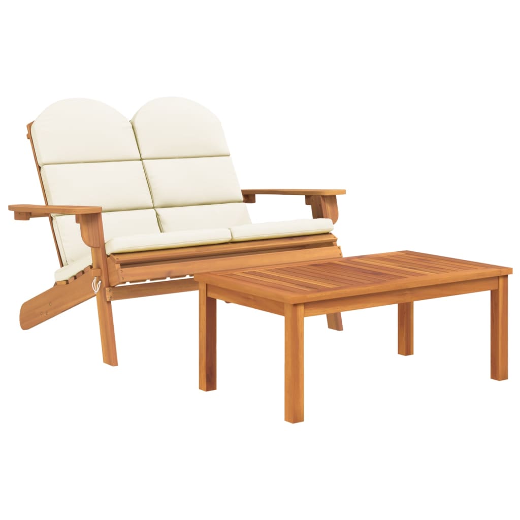 2-tlg. Garten-Lounge-Set Adirondack Massivholz Akazie - Pazzar.ch