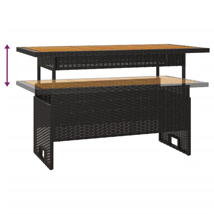 2-tlg. Garten-Lounge-Set mit Kissen Schwarz Poly Rattan - Pazzar.ch