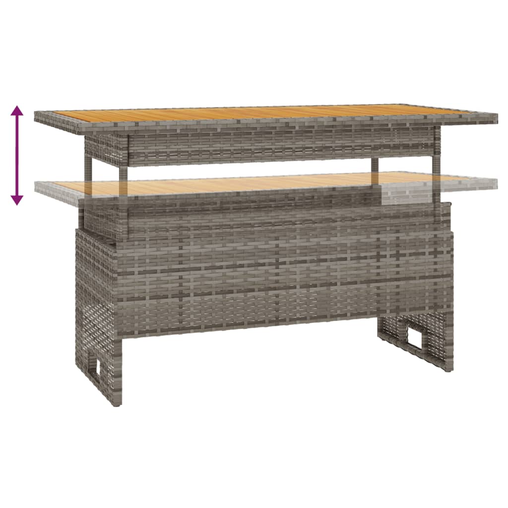 2-tlg. Garten-Lounge-Set mit Kissen Grau Poly Rattan - Pazzar.ch