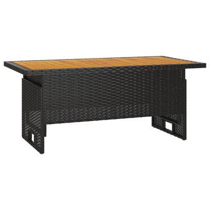 3-tlg. Garten-Lounge-Set mit Kissen Schwarz Poly Rattan - Pazzar.ch