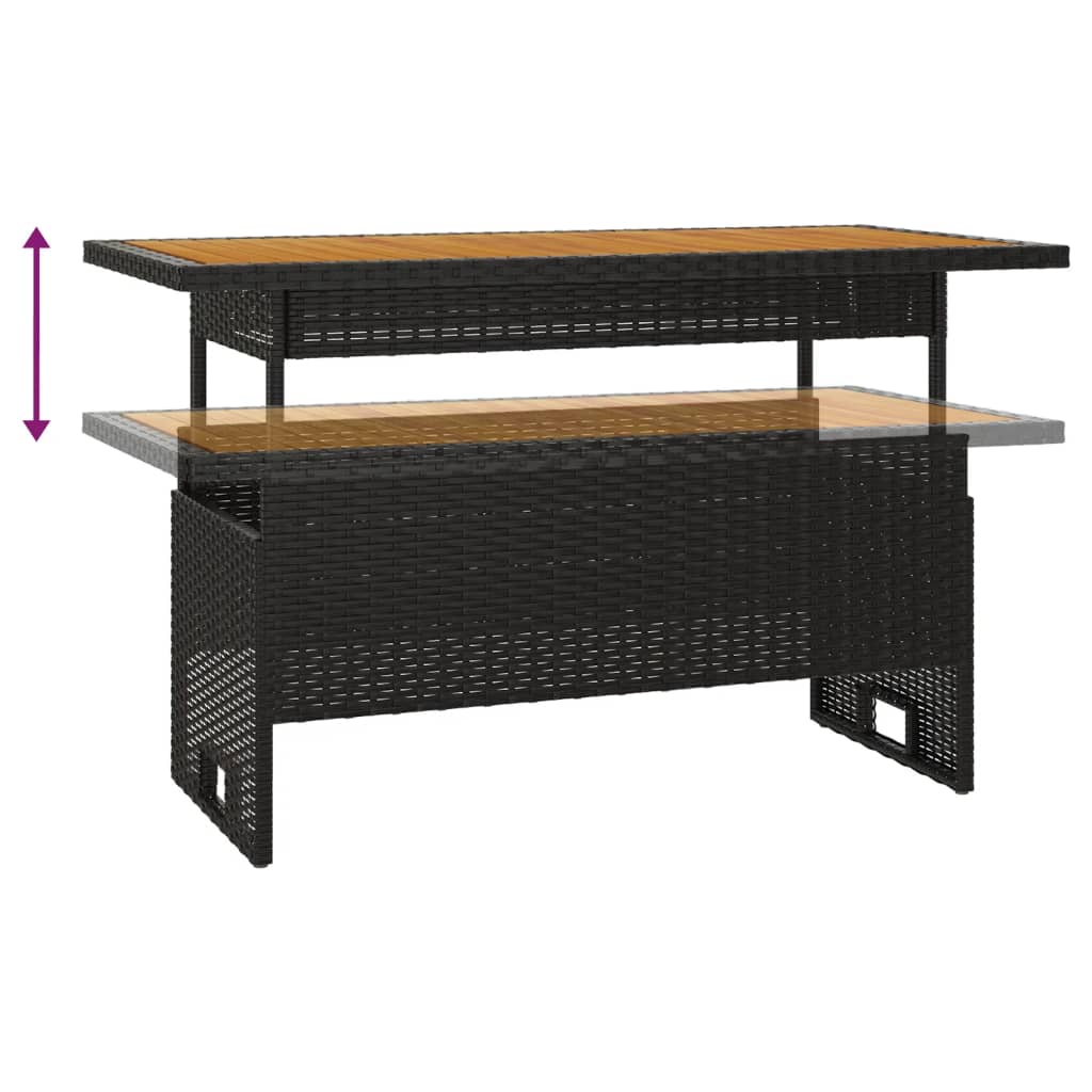 3-tlg. Garten-Lounge-Set mit Kissen Schwarz Poly Rattan - Pazzar.ch