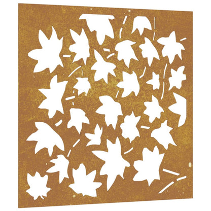 Garten-Wanddeko 55x55 cm Cortenstahl Ahornblatt-Design - Pazzar.ch