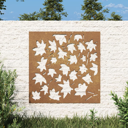 Garten-Wanddeko 55x55 cm Cortenstahl Ahornblatt-Design - Pazzar.ch
