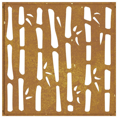 Garten-Wanddeko 55x55 cm Cortenstahl Bambus-Design - Pazzar.ch