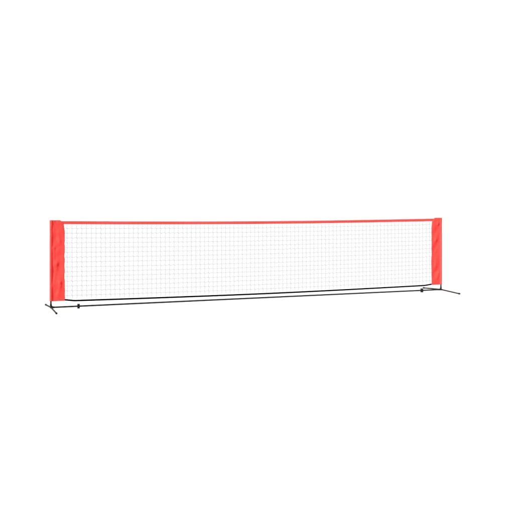 Tennisnetz Schwarz und Rot 500x100x87 cm Polyester - Pazzar.ch