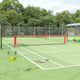 Tennisnetz Schwarz und Rot 500x100x87 cm Polyester