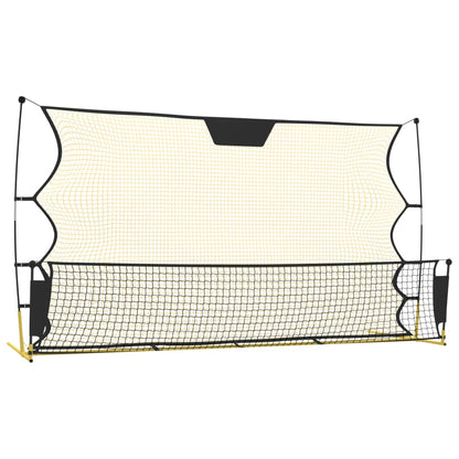 Fußball-Rebounder Schwarz und Gelb 183x85x120 cm Polyester - Pazzar.ch