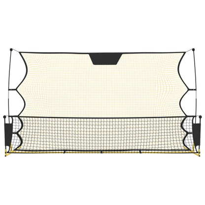 Fußball-Rebounder Schwarz und Gelb 183x85x120 cm Polyester - Pazzar.ch