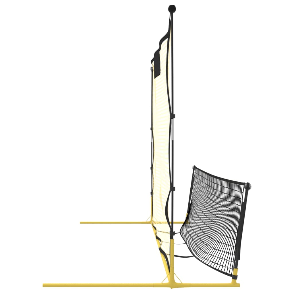 Fußball-Rebounder Schwarz und Gelb 183x85x120 cm Polyester - Pazzar.ch