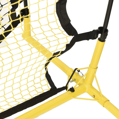 Fußball-Rebounder Schwarz und Gelb 183x85x120 cm Polyester - Pazzar.ch