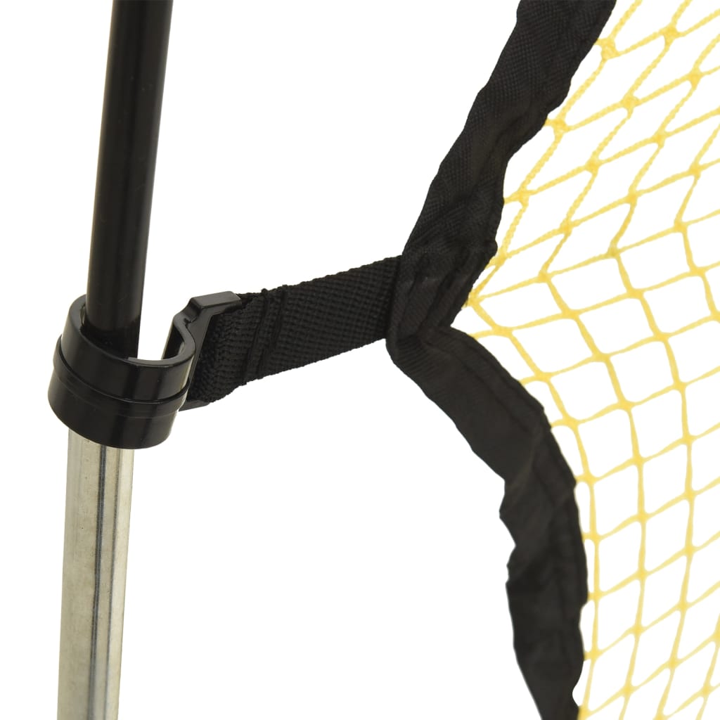 Fußball-Rebounder Schwarz und Gelb 183x85x120 cm Polyester - Pazzar.ch